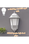 fullreyon 10 Watt Beyaz Işık Ampul Dahil Dekoratif Duvar Apliği, Bahçe Duvar Armatürü, Teras, Balkon Aplik thumbnail 1