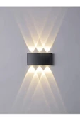 fullreyon Alüminyum Kasa, 6 Watt Günışığı Ledli İç ve Dış Mekan Işık Desenli Aplik, Bahçe, Balkon, Salon Aplik - 3