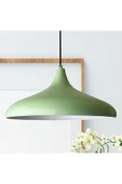 fullreyon Modern Metal Sarkıt, Salon, Hol, Mutfak Avizesi, Fıstık Yeşili Metal Avize 36 Cm Çapında Metal Avize - 4
