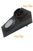 fullreyon Antrasit Metal Kasa, Çift Prizli, 2,5 Watt BEYAZ IŞIK Ledli Aç - Kapa Düğmeli Tezgah, Dolap Armatürü - 3