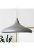 fullreyon Modern Metal Sarkıt, Salon, Hol, Mutfak Avizesi, Gri Renk Metal Avize, 36 Cm Çapında Metal Avize - 1