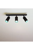 fullreyon 3x7 Watt MAVİ IŞIK Alüminyum Kasa Dekoratif İç Mekan Tavan, Duvar Spotu 3 Spotlu Gu10 Duy Armatür thumbnail 1
