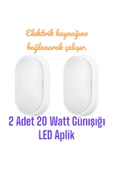 fullreyon 2 Adet 20 Watt GÜNIŞIĞI Ledli Nemli Alan, Dış Mekan, Bahçe, Banyo, Teras, Balkon, Kamelya Apliği thumbnail 1