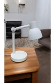 fullreyon Beyaz Renk, Elektrikle Çalışır, Modern, Masa, Çalışma, Okuma Lambası, Öğrenci Lambası, Gece Lambası - 3