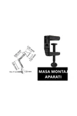 fullreyon Ultra Kaliteli, Metal Kasa, Modern Tasarım Mengeneli Portatif, Masaya Monte Edilir Çalışma Lambası - 2