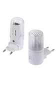 fullreyon 10 Adet 1 Watt Beyaz Işık, Çok Kaliteli, Fişli, Aç - Kapa Düğmeli Gece Lambası, 8 Cm Gece Lambası - 8