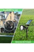 fullreyon Güneş Enerjili, 7 Watt Yeşil Işık Kazıklı Çim, Çiçek, Ağaç Aydınlatma Armatürü, Solar Bahçe Armatürü - 3
