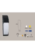 ECONA 24w Siyah Kasa Dış Mekan Led Aplik Elips Çerçeveli (3000k) - 2