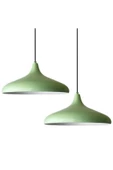 fullreyon Modern Metal Sarkıt, Salon, Hol, Mutfak Avizesi, Fıstık Yeşili Metal Avize 36 Cm Çapında Metal Avize - 8