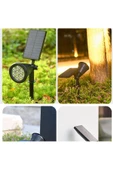 fullreyon Güneş Enerjili, 7 Watt Yeşil Işık Kazıklı Çim, Çiçek, Ağaç Aydınlatma Armatürü, Solar Bahçe Armatürü - 1