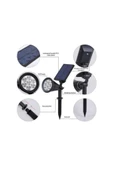 DabLighting Dab Lingting Güneş Enerjili, Solar, 7 Watt Yeşil Işık Çim, Çiçek, Bahçe, Ağaç Aydınlatma Armatürü - 4