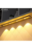 fullreyon Sensörlü, USB Şarzlı, Alüminyum Kasa, 60 Cm, Modern Tasarım Çok Amaçlı Kullanıma Uygun LED Aplik - 8