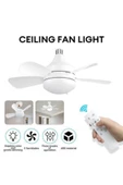 fullreyon Çok Kaliteli, 3 Işık Modlu, Pervaneli, Kumandalı Serinleten Led Ampul, 62 Watt Pervaneli Fan Ampul - 2