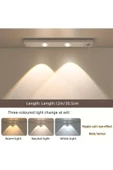 fullreyon Sensörlü, Şarjlı, 3 Işık Renkli, 30 CM Alüminyum Kasa, Işık Desenli, Çok Amaçlı Modern Led Aplik - 3