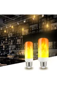 fullreyon 10 Adet 3 Işık Modlu, Alev Efektli 5 Watt, E27 Duy Led Ampul, Alev Efektli Çok Kaliteli Led Ampul - 7