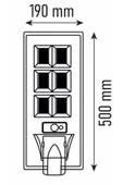 fullreyon 300 Watt 24000 Lümen 6500K Beyaz Işık  Fotoselli Sensörlü  Kumandalı Güneş Enerjili Bahçe Armatürü - 4