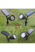 fullreyon 4 Adet, 7 Watt AMBER IŞIK Kaliteli Solar Armatür, Güneş Enerjili Çim, Çiçek, Ağaç, Bahçe Armatürü - 3