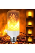 fullreyon 10 Adet 3 Işık Modlu, Alev Efektli 5 Watt, E27 Duy Led Ampul, Alev Efektli Çok Kaliteli Led Ampul - 5