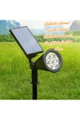 fullreyon 4 Adet, 7 Watt AMBER IŞIK Kaliteli Solar Armatür, Güneş Enerjili Çim, Çiçek, Ağaç, Bahçe Armatürü - 6