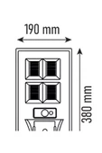 fullreyon 200 Watt, 16000 Lümen 6500K Beyaz Işık, Fotoselli, Sensörlü, Kumandalı Güneş Enerjili Bahçe Armatürü - 3