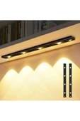 fullreyon 2 Adet 60 cm Hareket Sensörlü, Sensörsüz Kullanılabilir Usb Şarjlı Modern Mutfak, Dolap Gece Lambası - 1