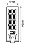 fullreyon 500 Watt, 40000 Lümen 6500K Beyaz Işık, Fotoselli, Sensörlü, Kumandalı Güneş Enerjili Bahçe Armatürü - 4