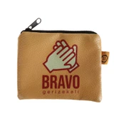 BRAVO TASARIMLI SÜET BOZUK PARA CÜZDANI - 1