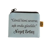 GÖNÜL KİMİ SEVERSE TASARIMLI SÜET BOZUK PARA CÜZDANI - 1