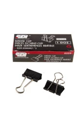 Sdi 0225 Double Metal Klips 25 Mm 12 Li (1 Paket 12 Adet) - 1