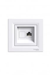 Schneider Asfora Beyaz 1*RJ45 Data Priz - Çerçeveli - 1