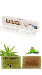 1 KUTU RUŞUR TAŞI VE RUŞUR TAŞI SABUNU ALOEVERA ÖZLÜ LİFLİ - 1