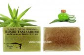 RUŞUR TAŞI SABUNU ALOEVERA ÖZLÜ LİFLİ 100 EL YAPIMI - 1