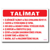 SÖNSAN UYARI LEVHALARI  TALİMATLAR 25 35 CM PVC - 1