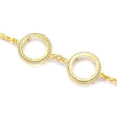 İki Yarımlı Çerçeve Bileklik Altın Kaplama Zirkon Taşlı Kelepçe BLK-1044 thumbnail 4