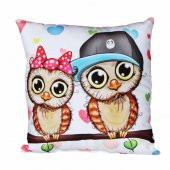 Best Friends Baykuş Puf Yastık Best Friends Baykuş Işıklı Biblo Masa Gece Lambası Hediye Seti - 2