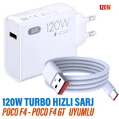 POCO F6 - POCO F6 Pro Turbo Hızlı Şarj Aleti 120W Type-C HIZLI Şarj ve Kablosu - 3