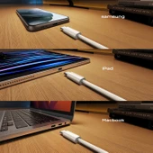 Tablet iPad Pro 11 inç 1. 2. 3. 4. Nesil Uyumlu Şarj Kablosu Type-C 60W thumbnail 3