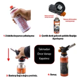 Çakmaklı Pürmüz Yedek Kartuşu Kamp Gazı 400 ML Piknik Kamp Mangal Mutfak Ateş Tutuşturucu 4 Adet thumbnail 3