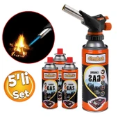 Çakmaklı Pürmüz Yedek Kartuşu Kamp Gazı 400 ML Piknik Kamp Mangal Mutfak Ateş Tutuşturucu 4 Adet thumbnail 1