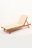 Armida Şezlong Bahçe-Balkon-Teras-Plaj-Kafe Şezlongu - Krem - 1