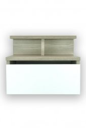 Çok Amaçlı Başucu Komodin Şifonyer Raf Ahşap Mini Organizer Yatak Odası Duvara Monte Komidin - 4