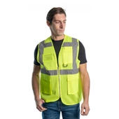 Mühendis Yeleği -Fileli-, Sarı -52E465- İş Yeleği-İş Güvenliği - 1