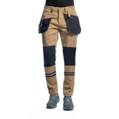 Şensel, Reflektörlü Çok Cepli İş Pantolonu, Bej-Siyah -54E3057- thumbnail 1