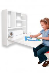 Ahşap Çocuk Yazı Resim Oyun ve Ders Çalışma Masası Duvara Monte Montessori Etkinlik Tahtası - 5