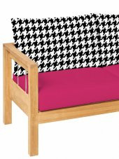 Fuşya Palet Yer Bahçe Sedir Minderi 60-120-10 cm Geniş Fermuarlı - 2