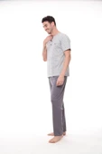 Pijadore Erkek 1403 Erkek Kısa Kollu Desenli Pijama Takım - 5