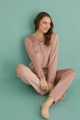 Gd Goldoremi 13166-8 Kadın Feel So Good Kadife Pijama Takım - 5