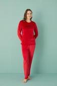 Gd Goldoremi 13312-6 Kadın Good Morning Beautiful Kadife Pijama Takım - 1
