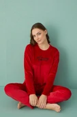 Gd Goldoremi 13312-6 Kadın Good Morning Beautiful Kadife Pijama Takım - 4