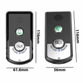 HyMark İnterkom Elektronik Kablosuz 2 Yönlü Ses İletimi Telsiz Uzun Menzilli Kablosuz Kapı Zili Ünitesi Su Geçirmez - 6